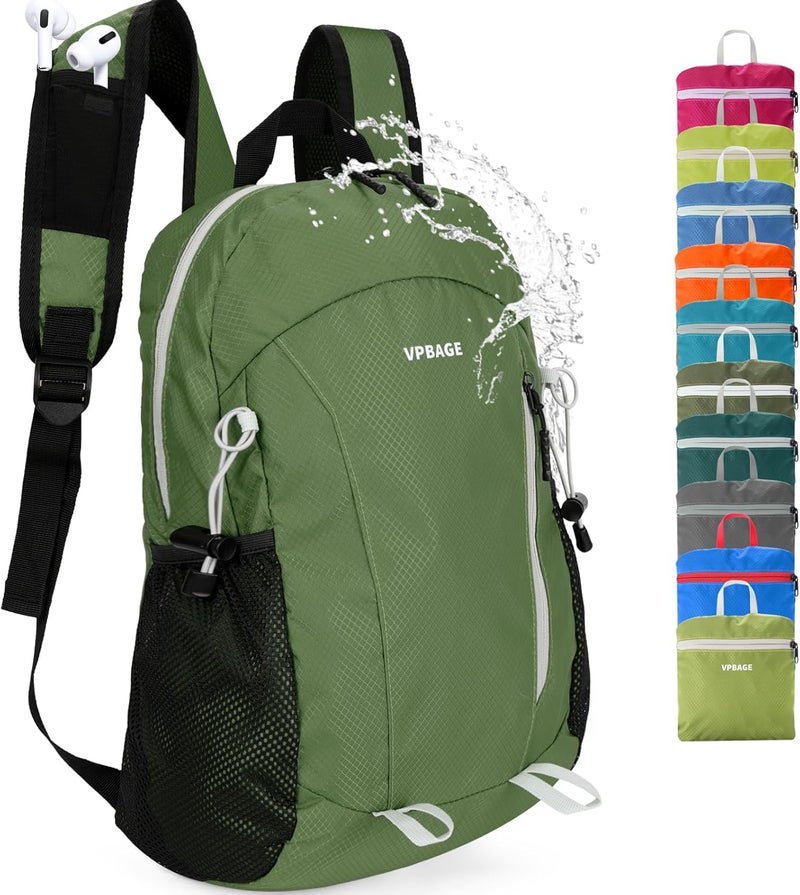 VPBAGE Store 15L Water-resistant Hiking Daypack, Small Backpack Travel Outdoor, Lightweight Day Pack with Tool Loops - Image 1